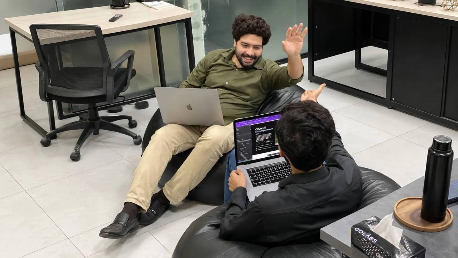 Co-founders discussing strategy, 2024
