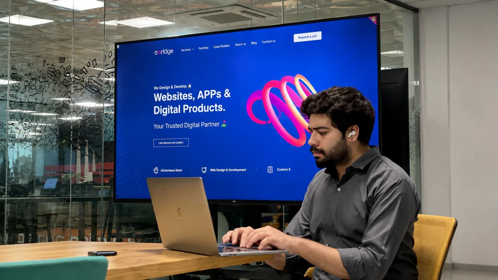 Working on the eOridge website, 2024