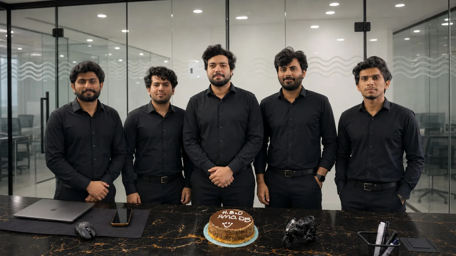 Team birthday celebration at the office, 2024