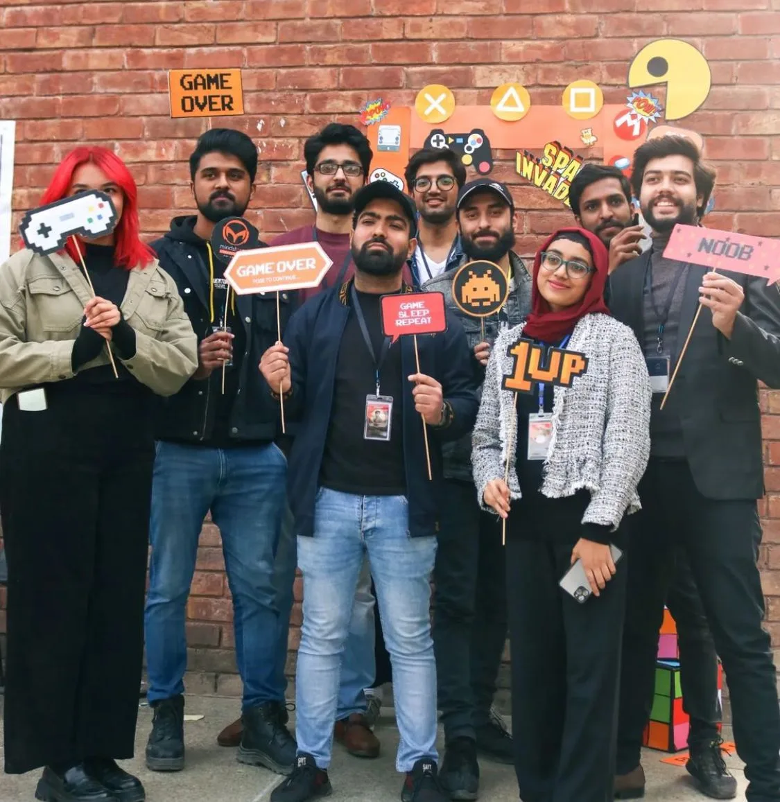 Team fun at the gaming event, 2024